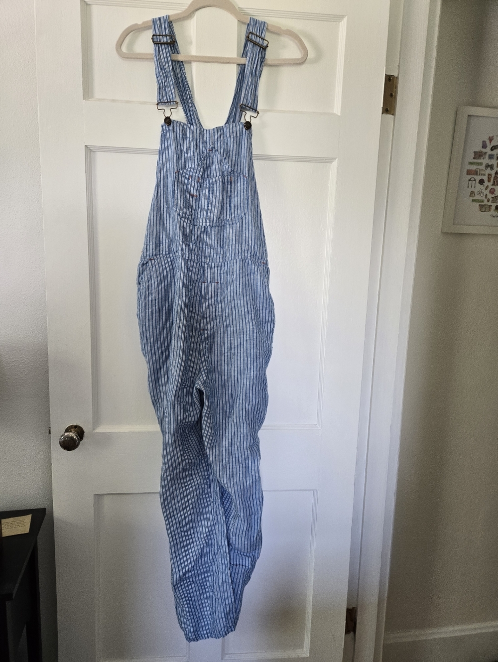 Faherty Mechanic Overall Railroad Stripe Size Large - Picture 3 of 7